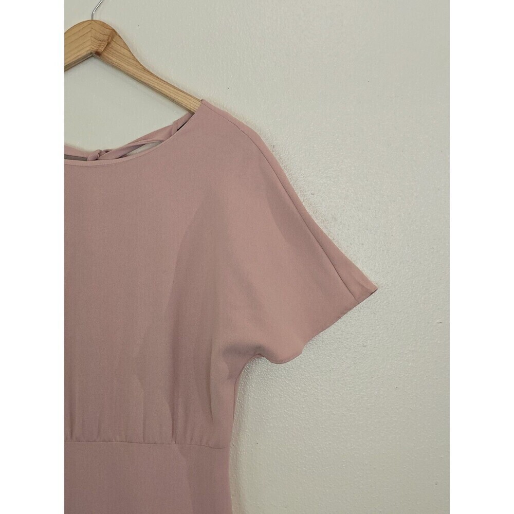 Do + Be Blush Pink Fit Flare Mini Dress Womens M Ruffle Wedding Guest Party - Picture 3 of 9